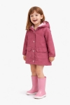 Детско яке за момиче, тъмно розов цвят