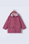 Детско яке за момиче, тъмно розов цвят
