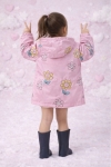 Детско яке за момиче, светло розов цвят