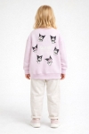 Детска блуза момиче с дълъг ръкав Kuromi, розов цвят
