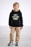 Детски суитшърт за момче вата,черен цвят