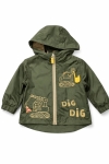 Детско яке за момче, тъмно зелен цвят