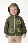 Детско яке за момче, тъмно зелен цвят