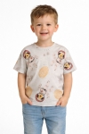 Детска тениска за момче, бежов цвят 