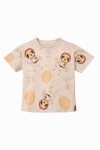 Детска тениска за момче, бежов цвят 