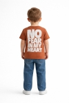 Детска тениска за момче, кафяв цвят