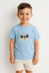 Детска тениска за момче, син цвят 