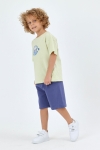 Детски комплект за момче с къс ръкав, зелен цвят