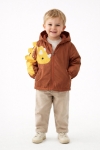 Детско яке за момче, тъмно оранжев цвят 