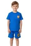 Детски комплект за момче с къс ръкав, син цвят