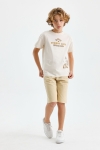  Детска тениска за момче, цвят екрю