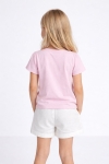 Детска тениска за момиче, розов цвят 