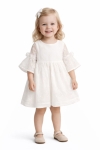 Детска рокля, бял цвят 