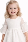 Детска рокля, бял цвят 