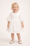 Детска рокля, бял цвят 