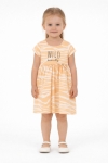 Детска рокля с къс ръкав, жълт цвят