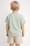 Детска тениска за момче, зелен цвят   