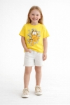 Детска тениска за момиче, жълт цвят
