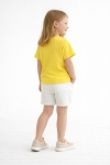 Детска тениска за момиче, жълт цвят
