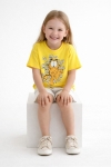 Детска тениска за момиче, жълт цвят