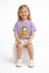 Детска тениска за момиче, лилав цвят