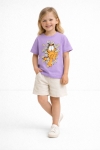 Детска тениска за момиче, лилав цвят
