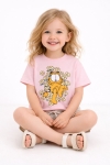 Детска тениска за момиче, розов цвят