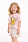 Детска тениска за момиче, розов цвят