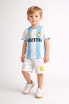 Детски комплект за момче с къс ръкав, син цвят