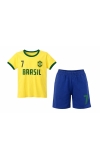 Детски комплект за момче с къс ръкав, жълт цвят