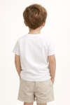 Детска тениска за момче, бял цвят