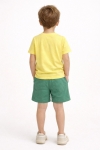 Детски комплект за момче с къс ръкав, жълт цвят