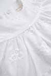 Детска рокля с къс ръкав, бял цвят  