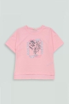 Детска тениска за момиче, розов цвят