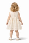Детска рокля без ръкав, цвят екрю 