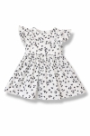 Детска рокля с къс ръкав, бял цвят 
