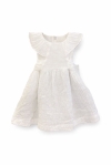Детска рокля без ръкав, бял цвят 