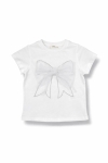 Детска тениска за момиче, бял цвят 