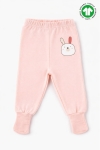 Бебешки ританки органичен памук за момиче, розов цвят