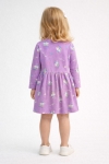 Детска рокля с дълъг ръкав, лилав цвят  