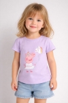 Детска тениска за момиче, лилав цвят