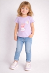 Детска тениска за момиче, лилав цвят