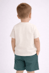 Детски комплект за момче с къс ръкав, зелен цвят