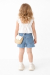 Детски къси, дънкови панталонки за момиче, син цвят 