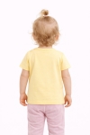 Бебешка тениска за момиче, жълт цвят