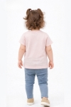 Бебешка тениска за момиче, розов цвят