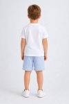 Детски комплект за момче с къс ръкав, бял цвят