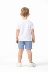 Детски комплект за момче с къс ръкав, бял цвят
