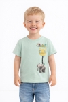 Детска тениска за момче, зелен цвят