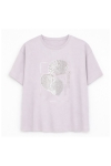 Детска тениска за момиче, светло лилав цвят